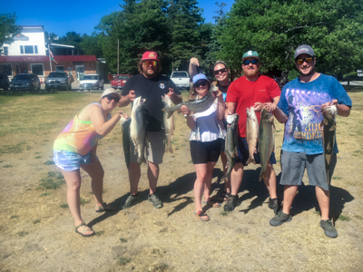 The days catch on a lake trout fishing charter