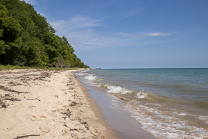 Beaver Island sandy lake shore