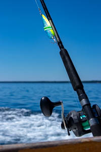 Fishing pole ready to go.