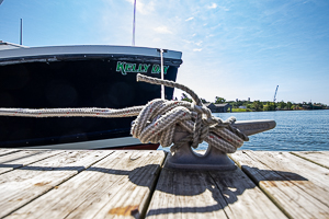 The Kelly Day boat tied to the dock.